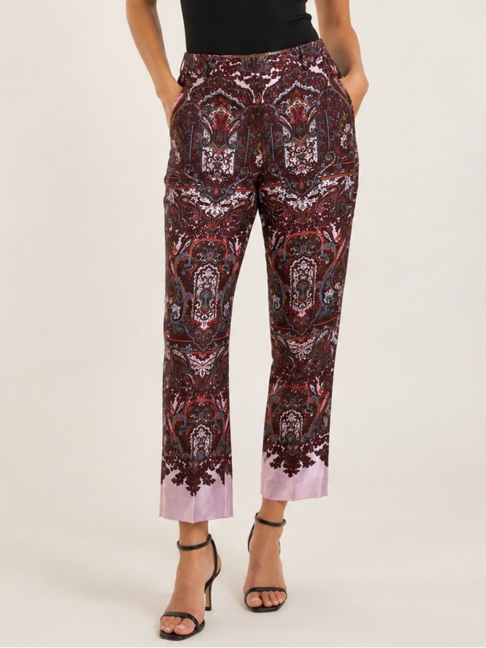 J. Crew Collection Paisley Print Ankle Pants Tapered Trouser Silk Wool US 4 $228